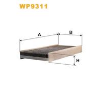 WP9311 FILTRO ABITACOLO PER Peugeot Expert Tepee VF3X 2.0 16V 103 KW 140 CV