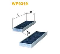 WP9319 FILTRO ABITACOLO PER DS DS7 Crossback J 2.0 HDi 180 132 KW 179 CV