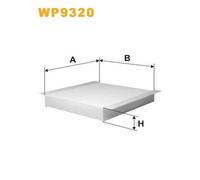 WP9320 FILTRO ABITACOLO PER Fiat Tipo 2 VOL. CODA S. 356 1.4 70 KW 95 CV