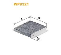 WP9321 FILTRO ABITACOLO PER Opel Combo Combi/Tour X12 1.3 CDTi 70 KW 95 CV