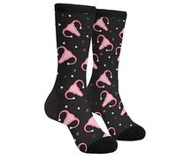 Wpamlrta Casual Novità Divertente Crew Socks Moda Confortevole Uomini E Donne Calzini Pazzi Vestito, Utero Utero Ovaie Femminili Vagina Amore, Taglia unica