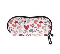 Wpamlrta Custodia morbida per occhiali da sole con clip, custodia da viaggio per bambini, donne e ragazze, Cuore d'amore, Taglia unica