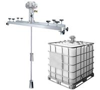 WPBXQKWAY Pneumatic Agitator for IBC Tank, 1/2HP Paint Mixer, Air Agitator, Paint Stirring Machine, Folding Propeller, for Ink Dissolver Agitator