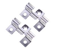 WPC Clips 100 pezzi, clip di fissaggio per terrazze, assi in WPC, in acciaio inox (argento, 10.3mm)