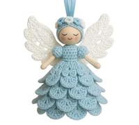 WPDUIODF Kit Fai da Te for Decorazioni A Forma di Angelo all'Uncinetto, Decorazioni for L'Albero di Natale, Crea Le tue Decorazioni da Appendere for Principianti, Decorazioni for Feste in Casa(Blue)