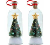 WPDUIODF Messaggio di Natale in Bottiglia, Decorazioni Natalizie in Vetro, con Registrazione Vocale, Auguri di Natale Registrabili, for Familiari E Amici(2pcs)