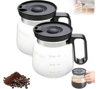 WPDUIODF Tazza Da Caffè In Vetro Da 16 Once, Tazze Da Caffè In Vetro Trasparente, Mini Tazze Da Caffè Di Grande Capacità Con Coperchio, Comode, For Tè Caldi, Cioccolata Calda, Caffè Freddo(2pcs)