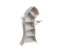 wpenshiDM125 Porta libri Libreria creativa for soggiorno, armadietto a secchiello Akimbo, armadietto for camera da letto, cassapanca moderna Scaffale per libri(Bianco)