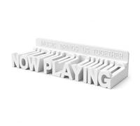 WPESI Now Playing - Supporto da parete per dischi in vinile, montaggio a parete, per album da appendere (bianco)