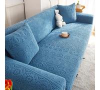 WPJBDS Copridivano Jacquard, Copridivano per Cuscino per Divano A 1/2/3/4/5 Posti, Copridivano Antiscivolo per Mobili con Fondo Elastico per La Decorazione del Soggiorno,Blue2,4 Seater(235~300cm)