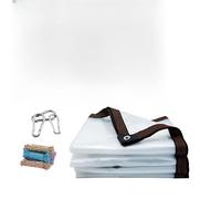 WPJBDS Telo Trasparente in PE, Telo di Copertura in Vinile con Occhielli, 1,2mm Teli Impermeabili Resistenti agli Strappi per Pollai,Giardino, Protezione Invernale per Piante,4x5m/13x16.4ft