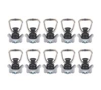 WPKD BLUEIY 10 PZ L Raccordo perno per binario con anello a D Heavy Duty 1333 libbre Capacità L Raccordo per binario per camioncino furgone (Grigio)