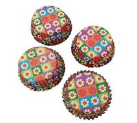 WPKD BLUEIY 100 mini pirottini per cupcake, resistenti al calore, a prova di olio, pirottini di carta per cupcake e mini torte, diametro 3 cm, colori assortiti