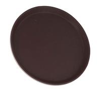 WPKD BLUEIY 2 vassoi per fast food, impilabili, rettangolari, leggeri, antiscivolo, in polipropilene, per ristoranti e caffè, marrone, vassoio rotondo da portata da 28 cm, in fibra di vetro temperato