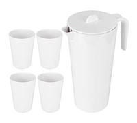 WPKD BLUEIY Bollitore per acqua di grande capacità da 1700 ml con set di tazze da 4 pezzi per uso domestico, ristorante, cucina, brocca per acqua, bollitore per tè, brocca per bevande