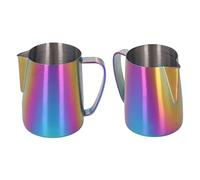WPKD BLUEIY Brocca schiumalatte in acciaio inox da 650 ml, brocca colorata per caffè al vapore, ideale per latte macchiato e cappuccino, strumento professionale