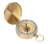 WPKD BLUEIY Bussola Luminosa per Esterni, Bussola Vintage Robusta in Rame con Anelli Pendenti in Plastica ABS Quadrante Grande Luminoso Bussola da Campeggio Attrezzatura di Sopravvivenza