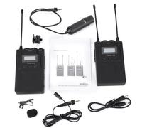 WPKD BLUEIY BY-WM8 Pro K1 UHF, kit microfono lavalier wireless, da 40 Hz a 18 kHz, antenna a 1/4, mini jack da 3,5 mm, per fotocamera (208 x 67 x 29 mm, 638 g)