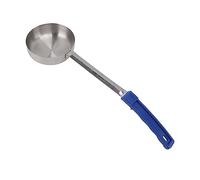 WPKD BLUEIY Cucchiaio per salsa, multiuso in acciaio inox per uso alimentare, cucchiaio dosatore per cucina, blu, 226,8 g, paletta senza fori, ideale per pizza e zuppe