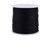 WPKD BLUEIY Filo di Nylon per Perle,Filo Macramè,0,8 Mm X 100 M Cordoncino di Nylon Nero, Cordoncino di Nodo per Braccialetti di Raso per Creazione di Gioielli Cordoncino Braccialetti Intrecciati