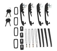 WPKD BLUEIY Maniglie per porte esterne auto 4 pezzi Set design moderno ed elegante Installazione semplice Sostituzione diretta per MK1 MK2 Derby ABS Lega di alluminio Nero