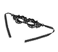 WPKD BLUEIY Maschera a mezzo viso in pizzo cavo, maschera per gli occhi da donna, decorazione per feste di Halloween, design intricato in pizzo, copertura per occhi Ele Eye, colore nero