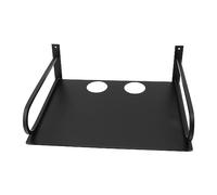WPKD BLUEIY Mensola da parete per proiettore, mensola galleggiante in alluminio per router, TV Box, lettore DVD, scatola via cavo, nero, design salvaspazio, costruzione robusta