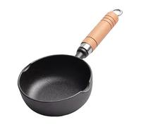 WPKD BLUEIY Mini padella per olio caldo, antiaderente, per riscaldare l'olio, con doppio beccuccio per friggere uova e gnocchi, padella antiaderente, 18 cm, design compatto