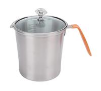 WPKD BLUEIY Misurino in acciaio inox, 500 ml, brocca per schiumare il latte con segni trasparenti e coperchio, ideale per caffellatte art e bar, utensile da cucina multiuso