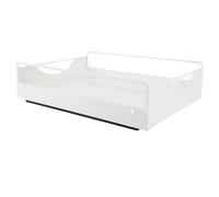 WPKD BLUEIY Organizer estraibile per armadietto, in acciaio al carbonio, scorrevole, silenzioso, per dispensa del bagno, 302 x 401 x 115 mm, bianco, soluzione di archiviazione resistente