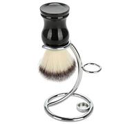 WPKD BLUEIY Supporto per Pennello da Barba, Supporto per Pennello da Barba Curvo Portatile 2 in 1 Supporto per Rasoio di Sicurezza Manuale in Acciaio Inossidabile per Bagno