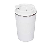 WPKD BLUEIY Tazza sottovuoto in acciaio inox, 380 ml, a prova di perdite, con custodia in silicone e coperchio, per auto da viaggio, tazza termica da viaggio, tazza da caffè