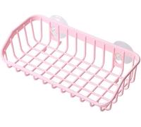 Wpppan Scolapiatti multifunzione rosa, da appendere, con ventosa, per lavare i piatti, sapone, spugne, accessori da cucina
