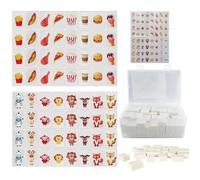 WPPQWP 65 Blocchi di Mahjong 30mm (Plastica ABS) - Seaside Escape Gioco da Tavolo per Bambini e Feste - Zen Game con 64 Adesivi Carini