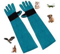 WPPQWP Guanti resistenti ai morsi per cani e gatti, 60cm Guanti resistenti ai rovi, Guanti resistenti a graffi e morsi, Pelle di vitello rinforzata per la cura dei peli degli animali domestici