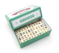 WPPQWP Mini Gioco del Mahjong Cinese, Set Mahjong con 144 tessere, gioco da tavolo, adatto a giovani e anziani, ideale per famiglie, viaggi, feste