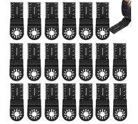 WPPQWP Multitool - Lame per sega, 10 pezzi, Multimaster, lame oscillanti per legno, metallo, plastica, accessorio multifunzione con multimaster fine Einhell Bosch - nero (20)