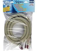 wpro TAF357 - Accessorio per lavatrice/accessorio per lavastoviglie/tubo di scarico dell'acqua (3,5 m), angolato dritto, 10 bar/Aquastop/per lavatrici e lavastoviglie/universale