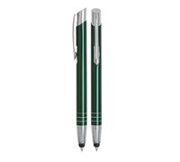 WPRO Toccara | Set di 2 penne a sfera e penna 2 in 1 | Smartphone e tablet | sottile 3D Touch Screen Pen | Touch pen | verde