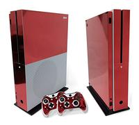 WPS lucido Protecive decalcomania in vinile/adesivi Wrap copertura per Xbox One S Slim console + 2 controller rosso RED glossy