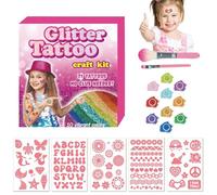 Wpsagek Adesivi glitter per corpo, adesivi glitter viso - Decalcomanie temporanee per il corpo | Kit adesivi viso in polvere glitterata per bambini, decalcomanie per il corpo trucco carnevale, adesivi