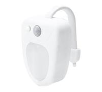Wpsagek Luce notturna per WC a batteria, con sensore di movimento, 8/16 colori cangianti, per bagno, luminosità regolabile