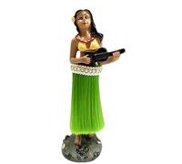 Wpsagek Ornamento per bambola da cruscotto hawaiano,Bamboline da cruscotto hawaiane | per ragazza danza swing | Figure Bobble Head Ornamenti per auto per uffici, camion