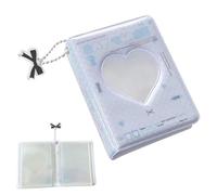 Wpsagek Raccoglitore per carte fotografiche, libro porta carte fotografiche - Porta biglietti da visita vuoto a 40 tasche con cuore d'amore,Raccoglitore fotografico alla moda resistente
