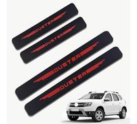 WpTGEX 4 Pezzi Battitacco per Auto Sticker per Dacia Duster 2013-2023 2024 2025, Fibra di Carbonio Auto Esterno Piastra Batticalcagno Soglia Sticker Car Accessori per Battitacco Auto,C