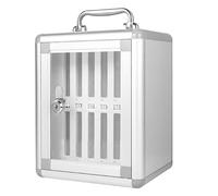 WPWSDWMX Scatola Porta Cellulare Scuola 12/24/36/48/60 Scomparti, Portacellulare da Parete con Maniglia Portatile, Serratura a Chiave, per Aula e Ufficio(21 * 28cm/8 * 11in)