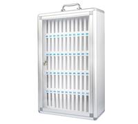 WPWSDWMX Scatola Porta Cellulare Scuola 12/24/36/48/60 Scomparti, Portacellulare da Parete con Maniglia Portatile, Serratura a Chiave, per Aula e Ufficio(37 * 61cm/14.5 * 24in)