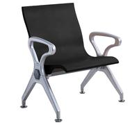 WPWSDWMX Sedie per Sala Conferenze, Sedie per Sala D'attesa con Braccioli, Panca per Reception in Aeroporto, per Sala da Pranzo e Spazi Ricreativi(Black)