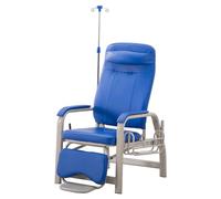 WPWSDWMX Sedie per Sala D'attesa, Sedie per Reception, Poltrone Reclinabili con Portaoggetti, Sedie Mediche con Asta Portaflebo(Blue)