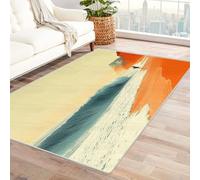 WQBQKKX Tappeto a tema oceano per soggiorno Acquerello Decorazione Per La Casa, Tema Oceano Nautico, Tappeto Decorativo Blu Per Interni(Arancione 52)-180x270cm